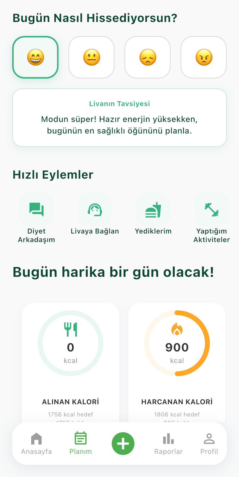 LivaFit App Ön Plan